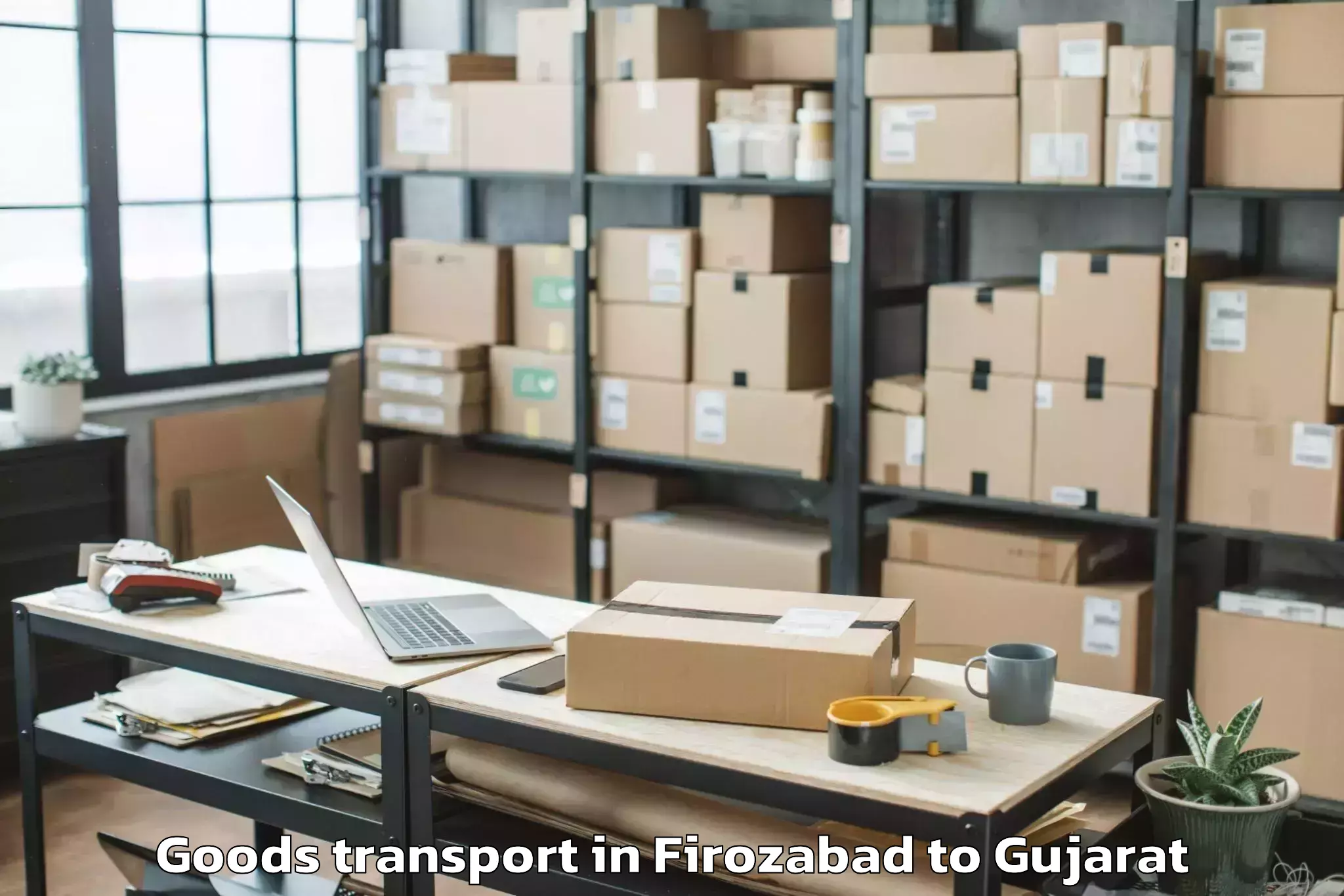 Reliable Firozabad to Kheda Goods Transport